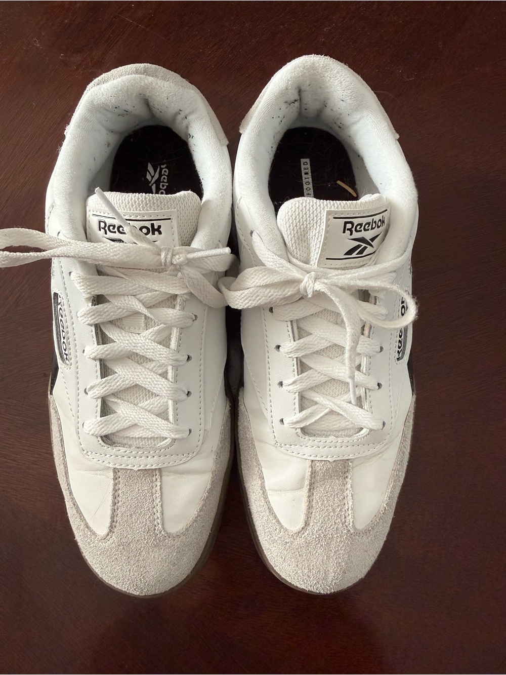 Reebok Women’s  White and Gray Low-Top Sneakers